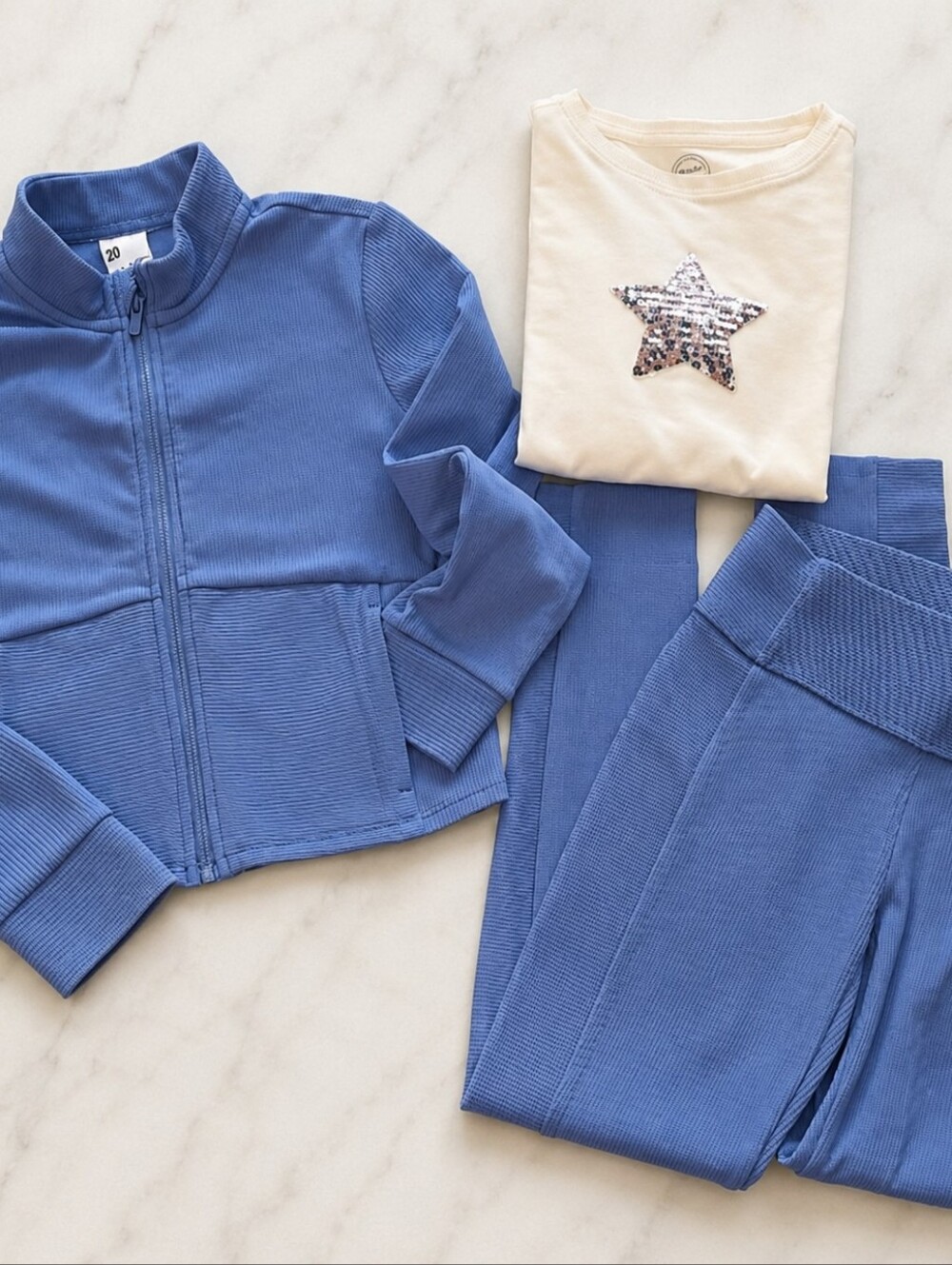 All In Motion Ribbed Active Wear Set w/shirt